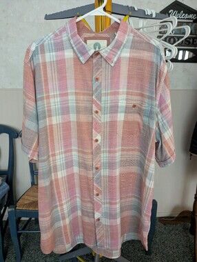 WEATHERPROOF Plaid Lightweight Short sleeve Shirt, Mns Sz XXL, EUC!!!